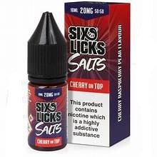 Six licks Salts Cherry On Top 20mg