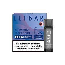 Elfa  Prefilled pod x2 Blueberry Bubbleg