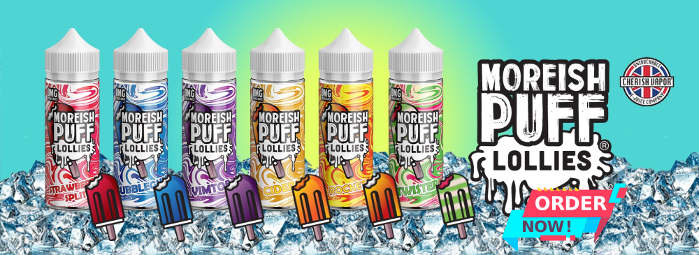 Moreish PUFF LOLLIES 100ml - Cafe Vape Swad