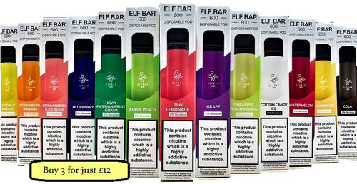 * Elf Bar 600puff Disposables - Cafe Vape Swad