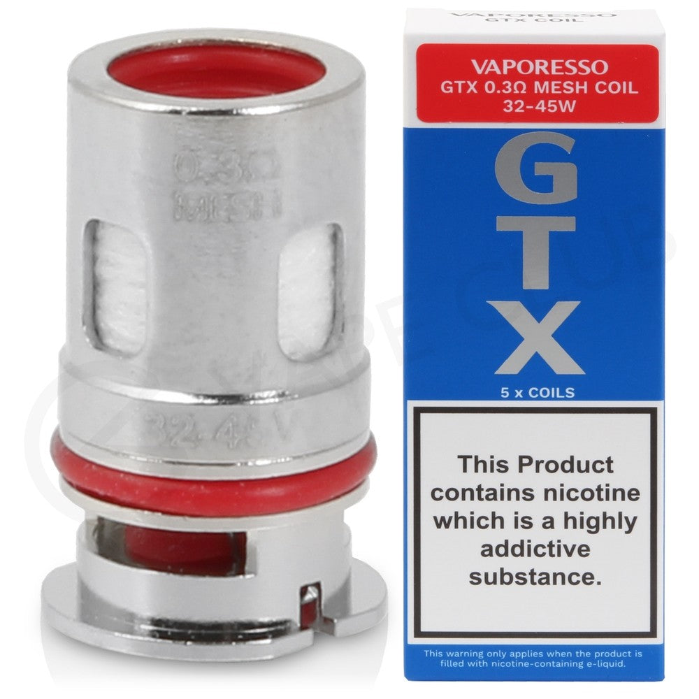 GTX Coils 0.3 V2 silicon  pro Bx5 32-45w RED